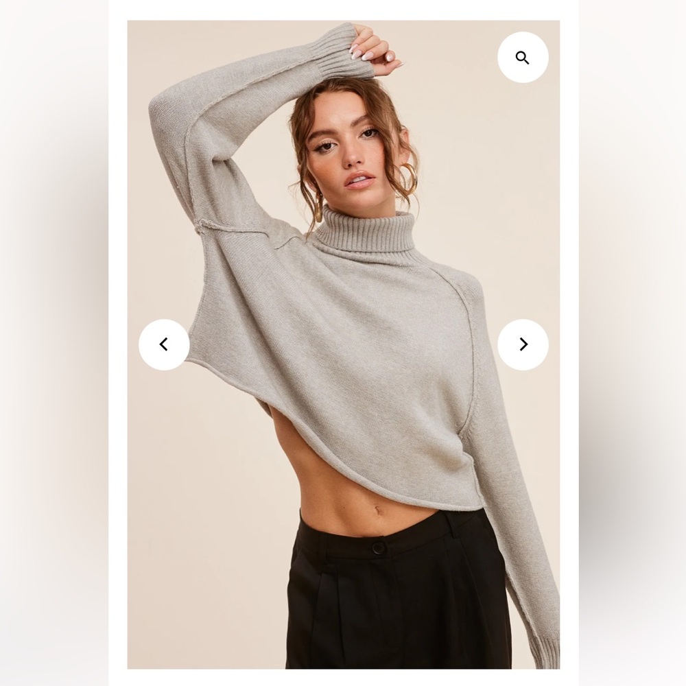 Mimosa Turtleneck Gray Sweater